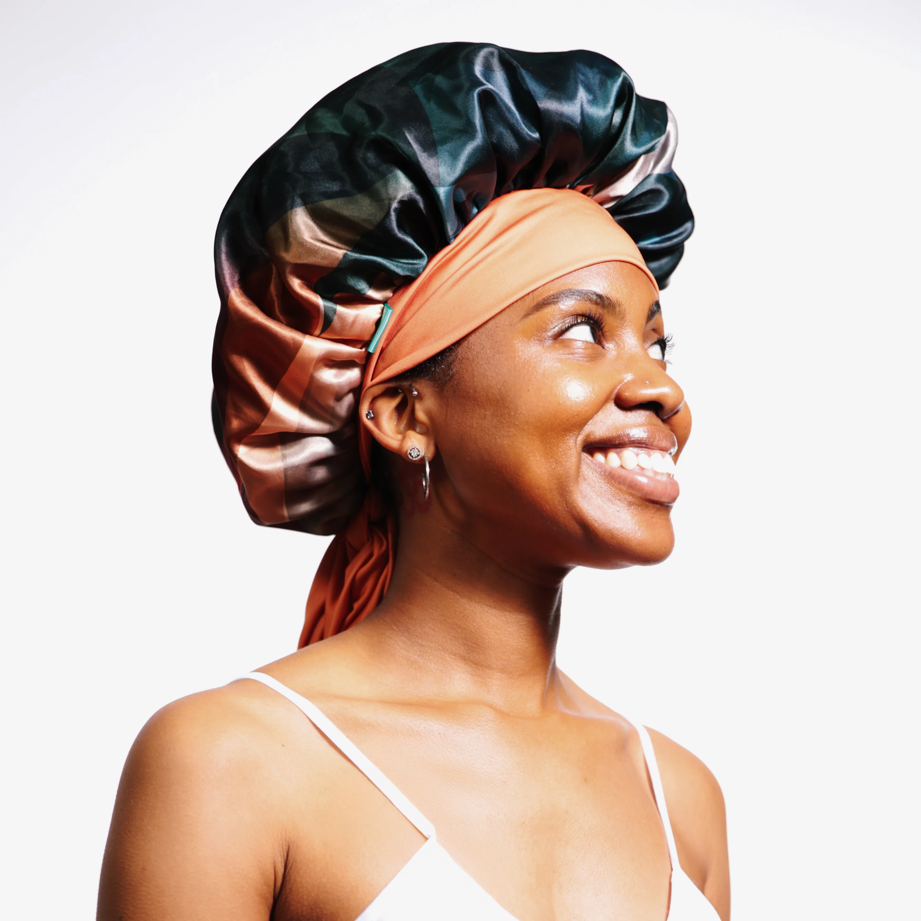 Luxe Satin Bonnet - Limited Edition Cinnamon Swirl Collection - Image 3
