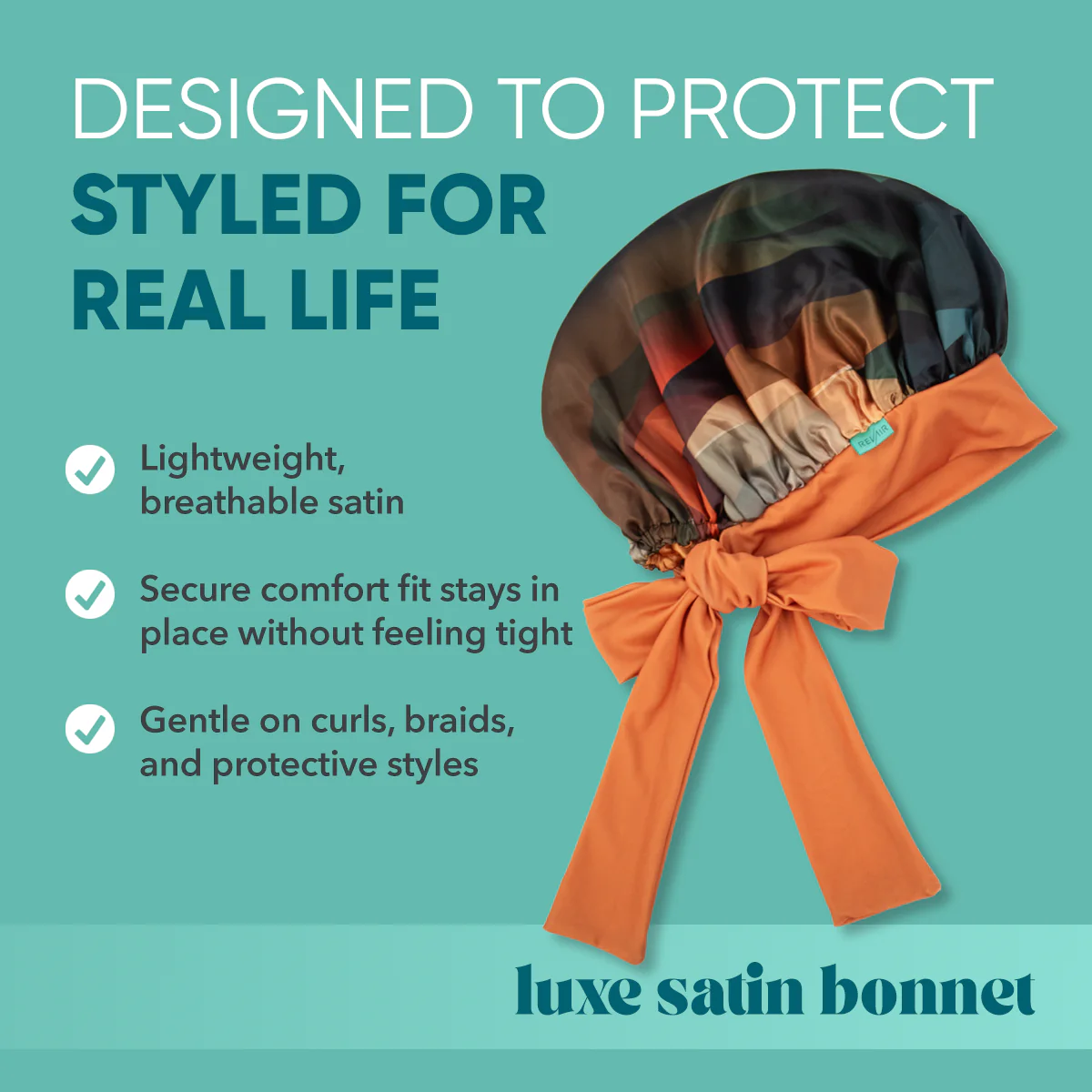 Luxe Satin Bonnet - Limited Edition Cinnamon Swirl Collection - Image 6