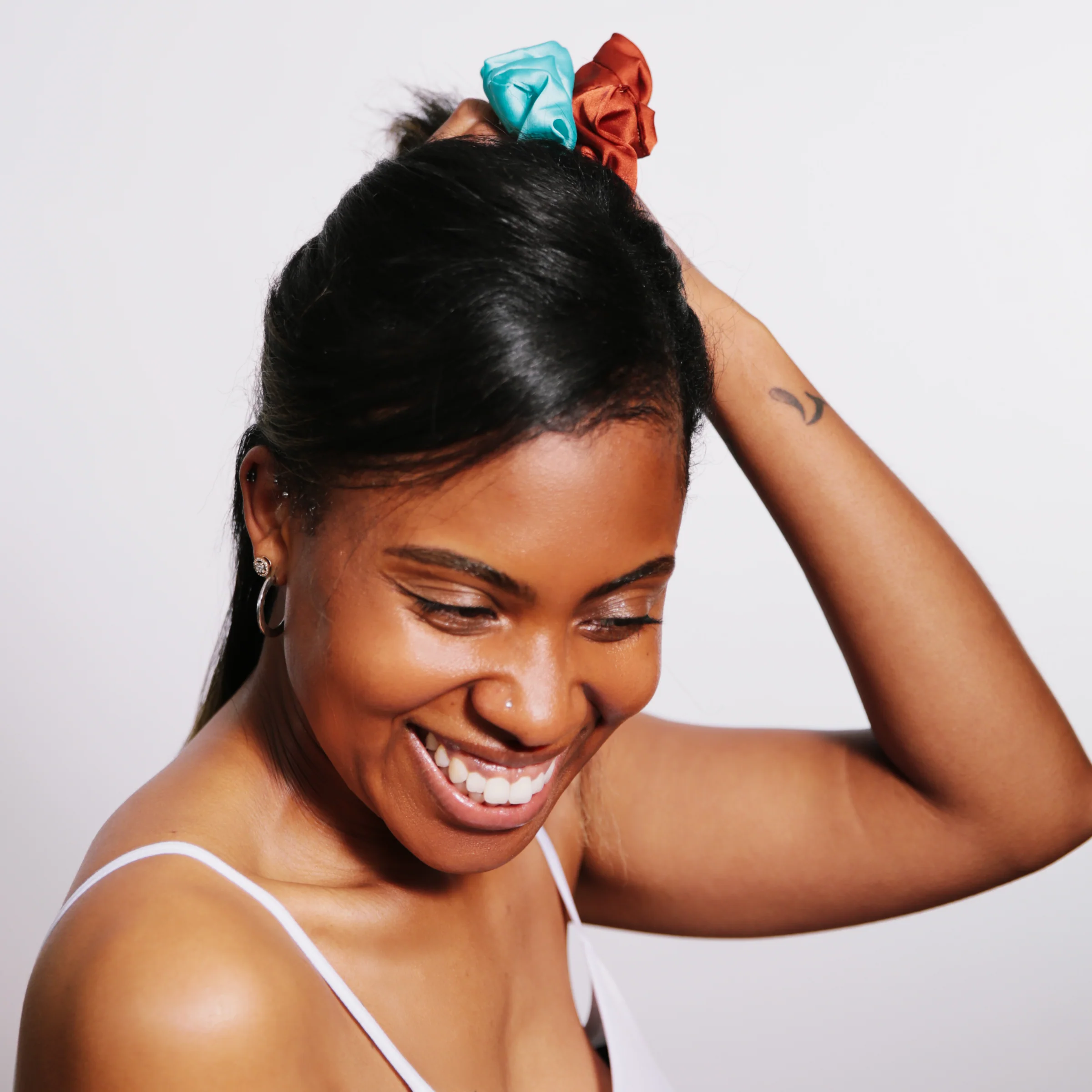 Luxe Satin Scrunchies (5-pack) - Limited Edition Cinnamon Swirl Collection - Image 7